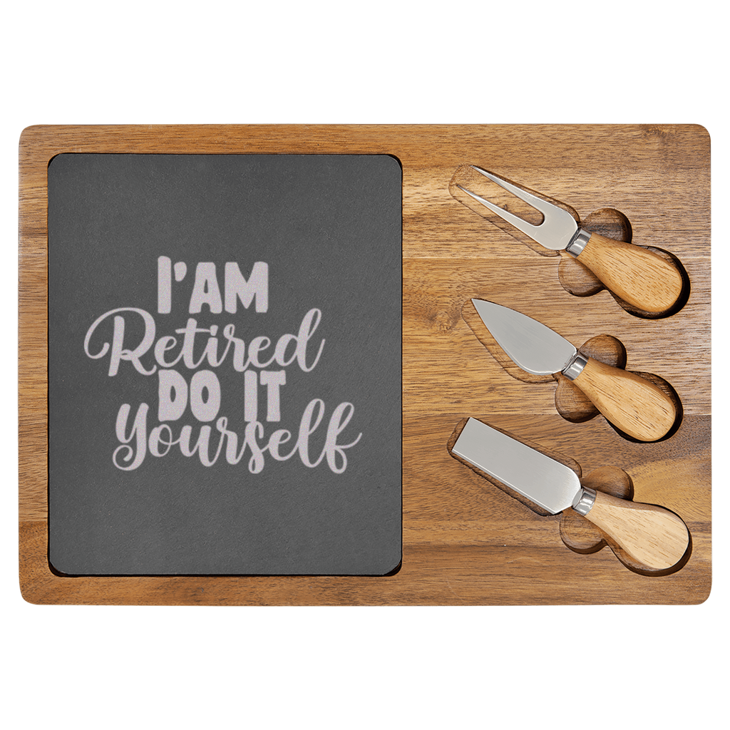 Do It Yourself Im Retired Wood Slate Serving Tray