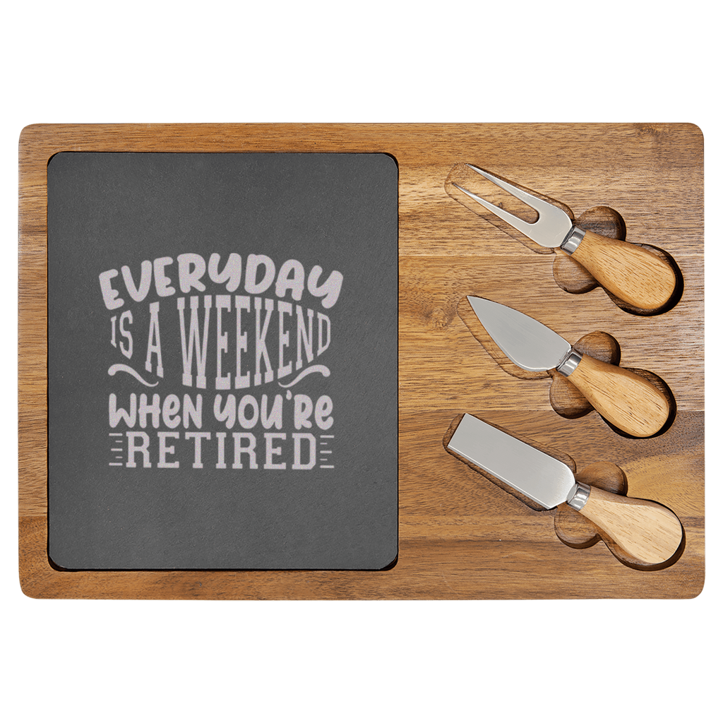 Every Day Is A Weekend Wood Slate Serving Tray
