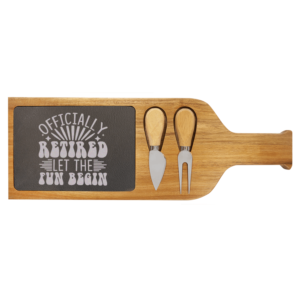 Finally Free Wood Slate Serving Tray With Handle
