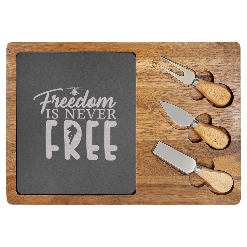 Freedom Isnt Free Wood Slate Serving Tray
