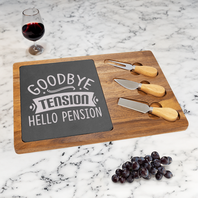 Getting Paid To Relax Wood Slate Serving Tray
