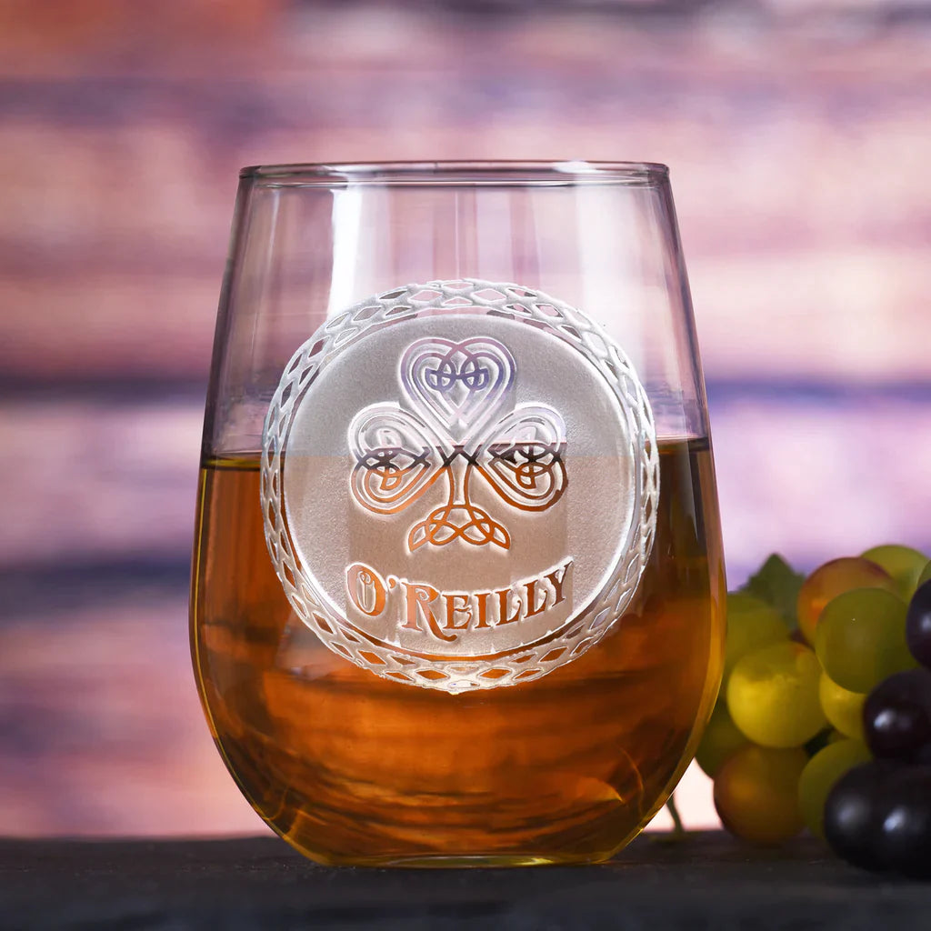 Irish Stemless Wine Glass