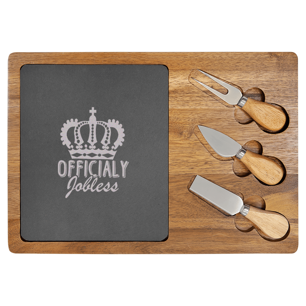 Jobless Queen Wood Slate Serving Tray