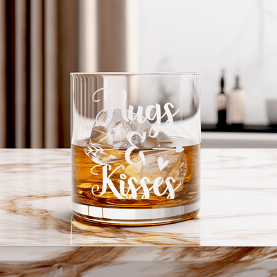 Kisses For My Valentine Whiskey Glass
