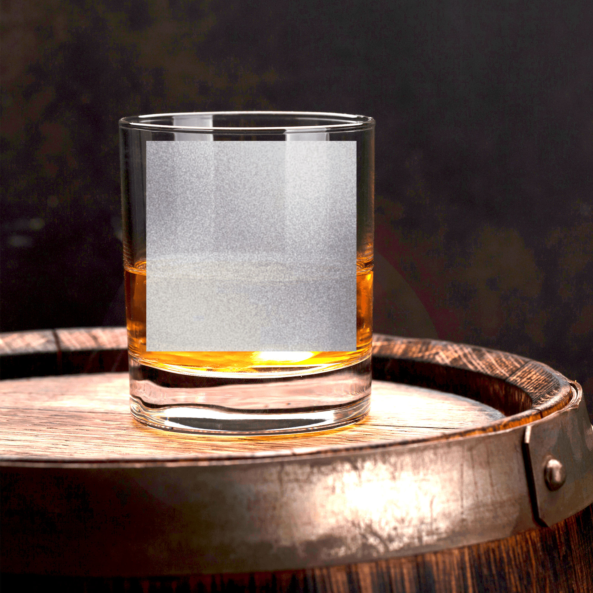 Lovers Tic Tac Toe Whiskey Glass