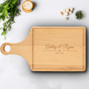 Anniversary Maple Paddle Cutting Board With Loves Imprint Design