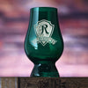 Engraved Shield Green Glencairn Glass