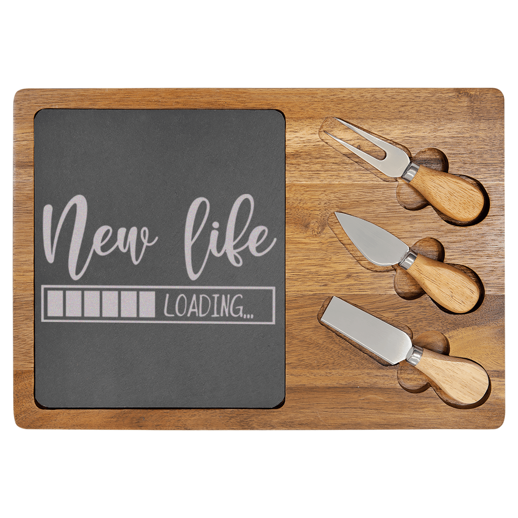 New Life Loading Wood Slate Serving Tray