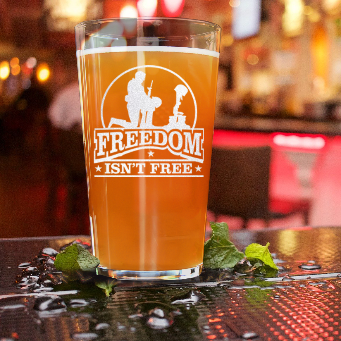 Not So Free Soldier Pint Glass