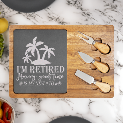 Only Looking For A Good Time Wood Slate Serving Tray
