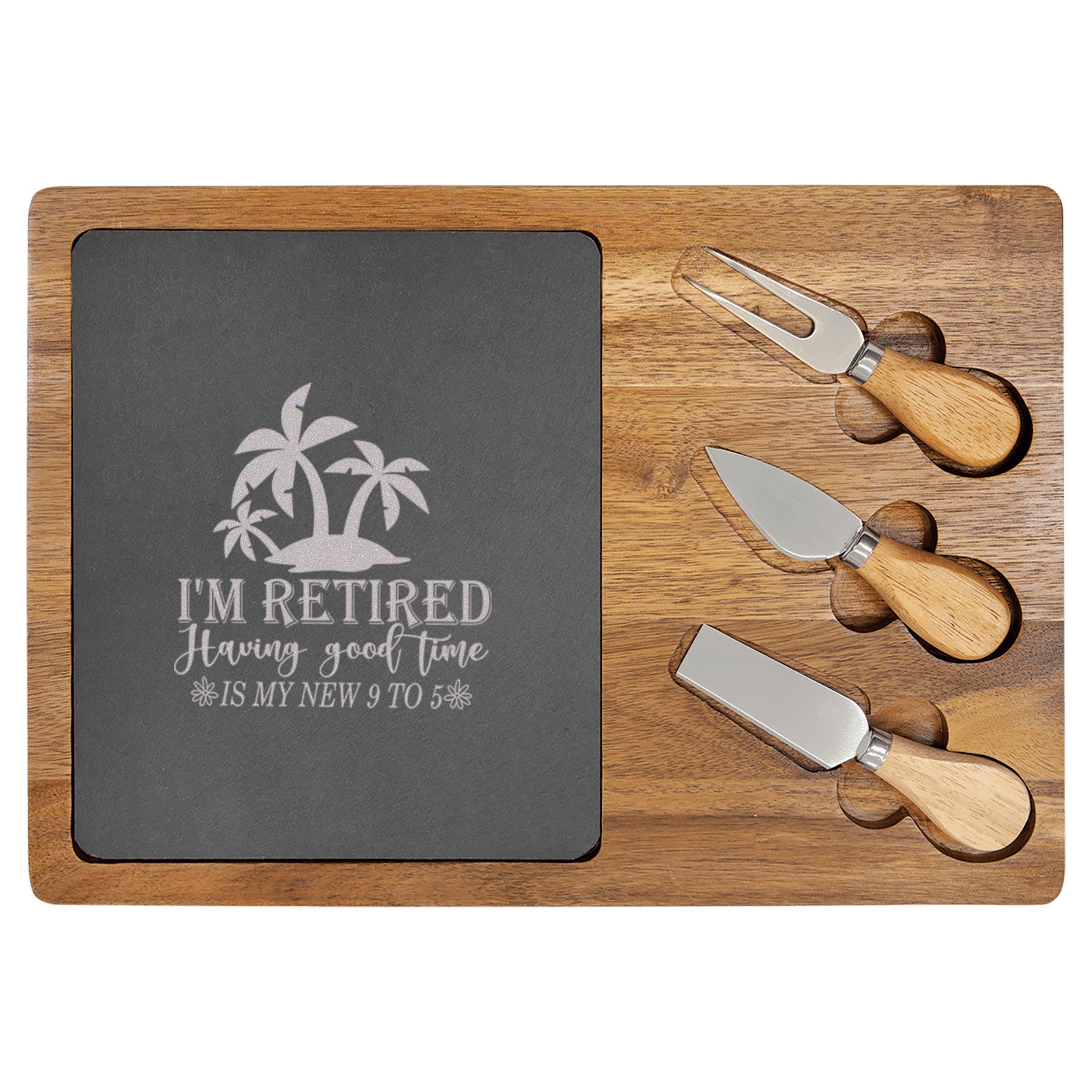 Only Looking For A Good Time Wood Slate Serving Tray