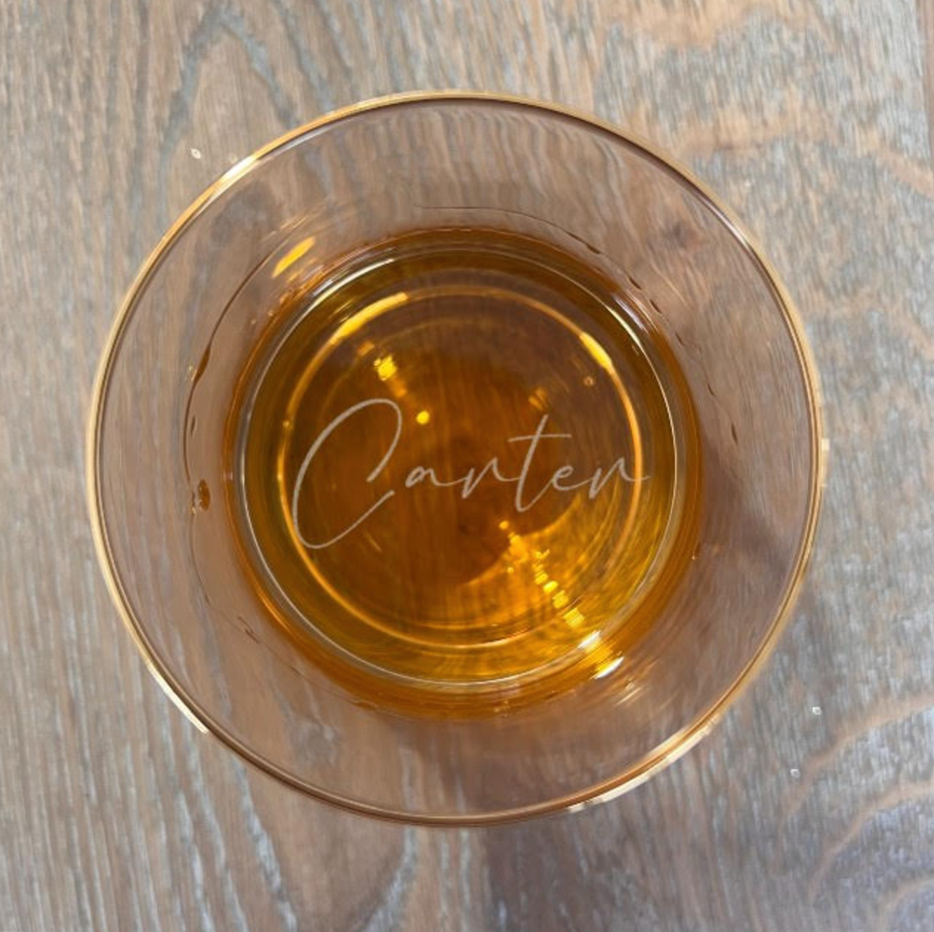 Personalized Gold Rimmed Glasses