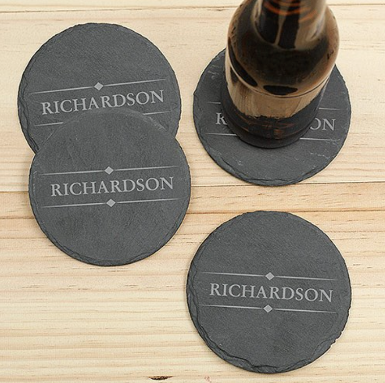 Custom Engraved Slate Coasters