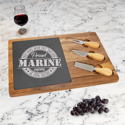 Proud Marine Wood Slate Serving Tray