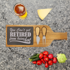Retired But Still Hot Wood Slate Serving Tray With Handle
