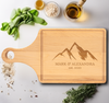 Anniversary Maple Paddle Cutting Board With Romantic Rondezvous Design