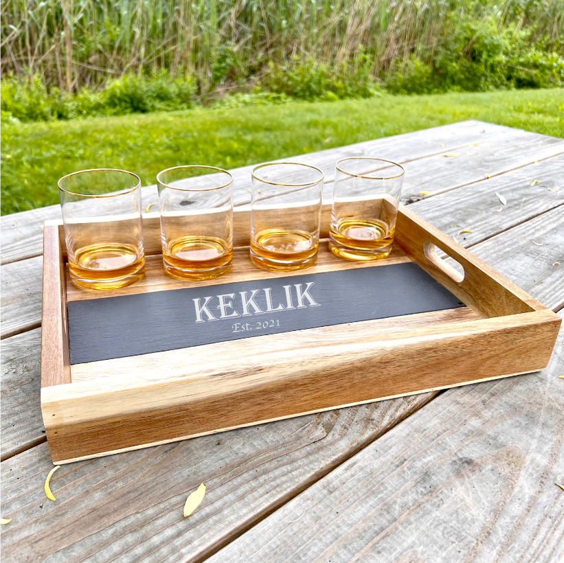 Personalized Slate Tray Set