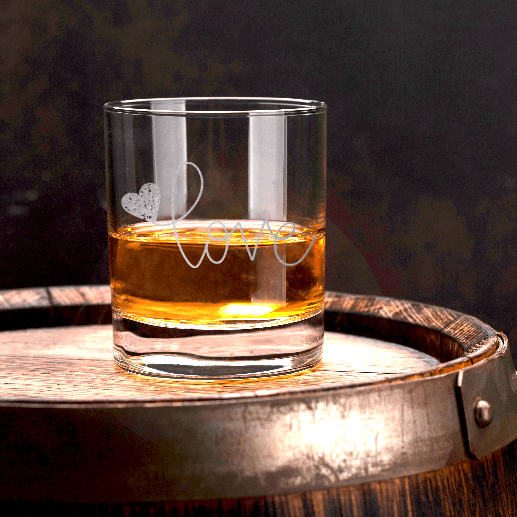 Simple Love Whiskey Glass