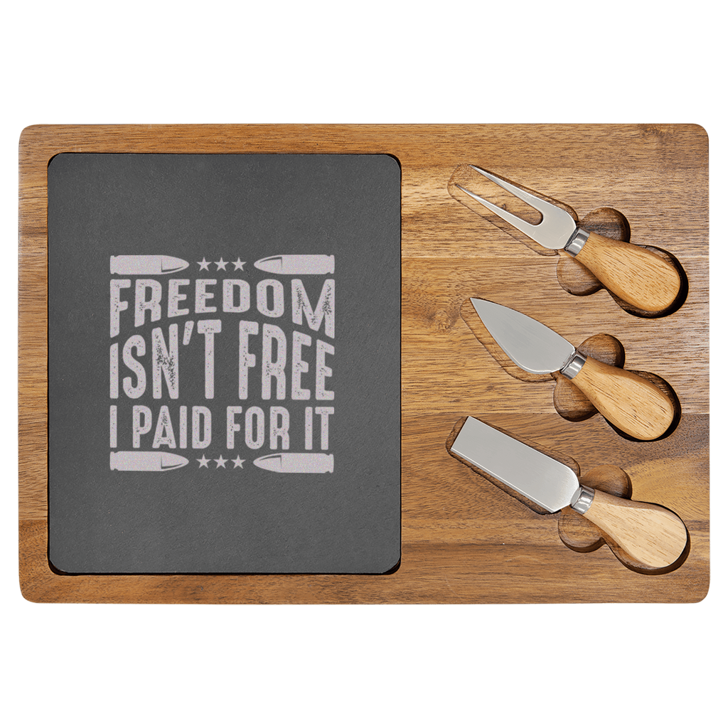 The Price Of Freedom Wood Slate Serving Tray