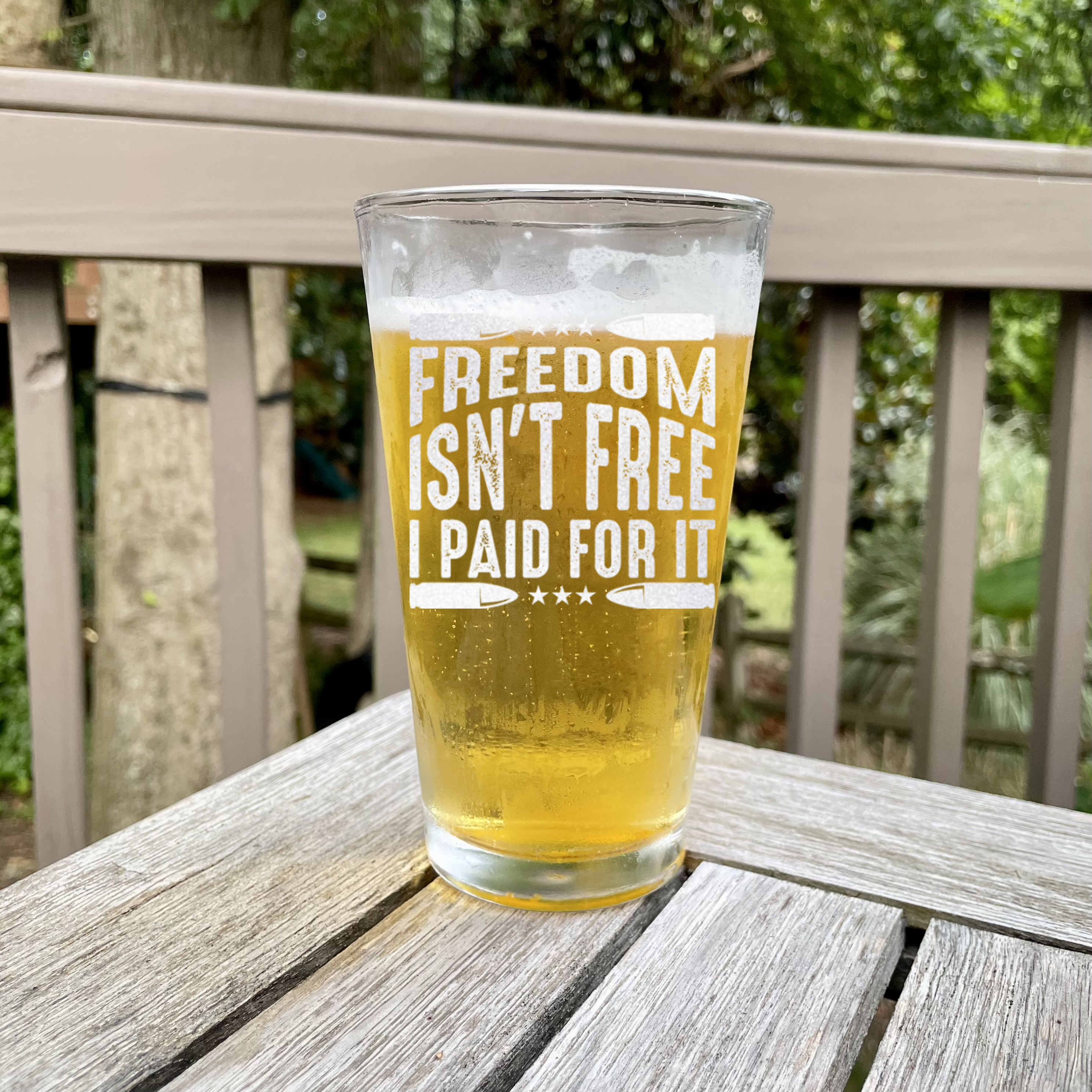 The Price Of Freedom Pint Glass