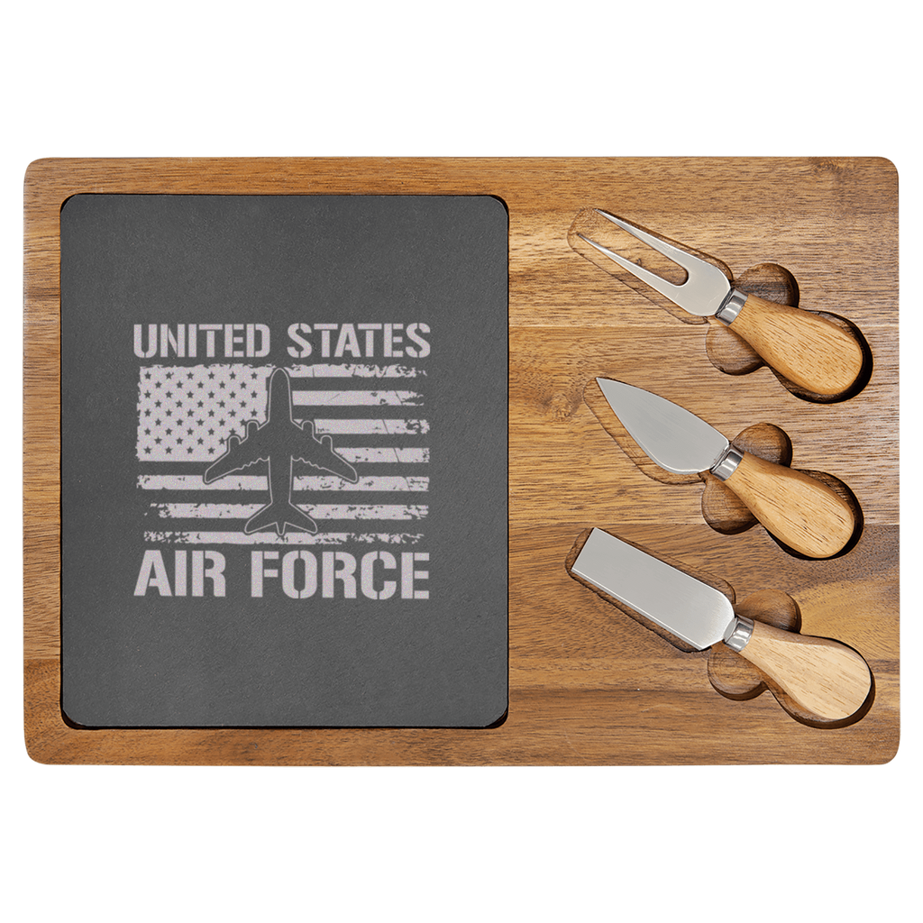 United States Airforce Wood Slate Serving Tray