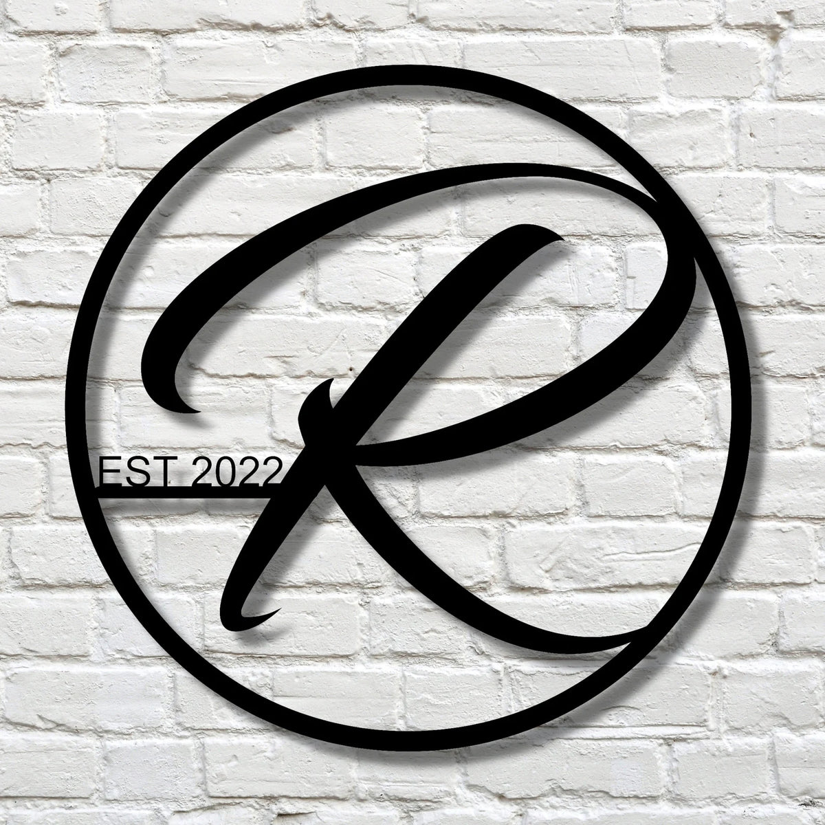 Personalized Family Name Metal Sign - Circle Design