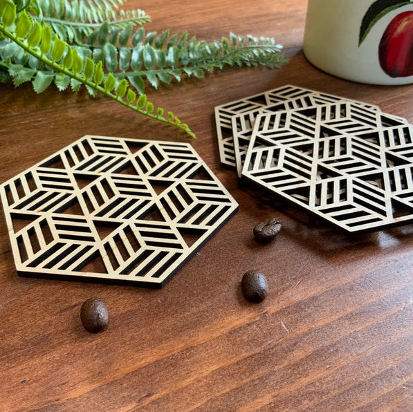 Geometric Coaster Set