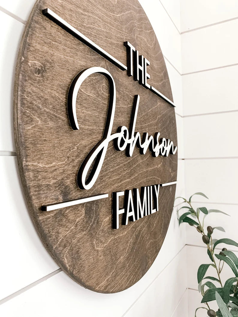 Personalized Family sign in Home