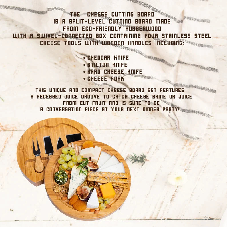 Custom Wood Cheese Server Set