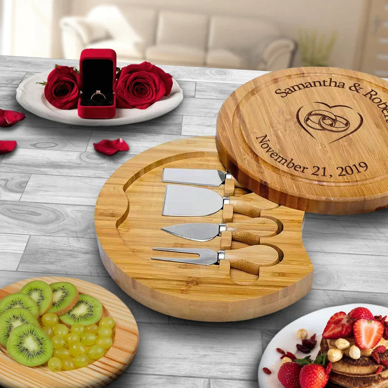 Custom Wood Cheese Server Set