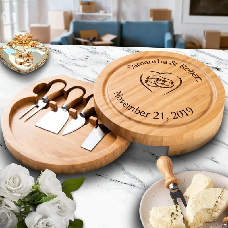 Custom Wood Cheese Server Set