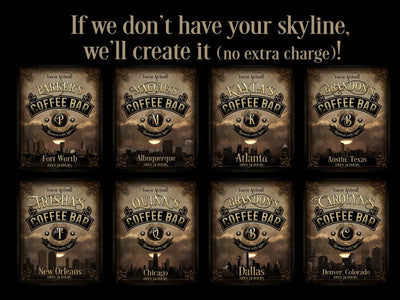 Skyline Coffee Bar Sign