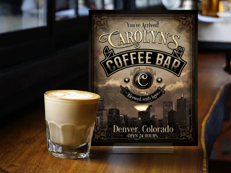 Skyline Coffee Bar Sign