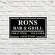 Custom Bar & Grill Sign