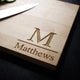 Custom Monogram Wood Cutting Board
