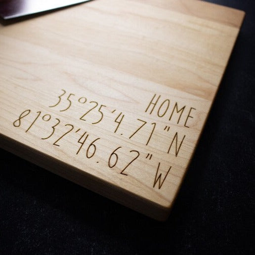 Coordinates Cutting Board