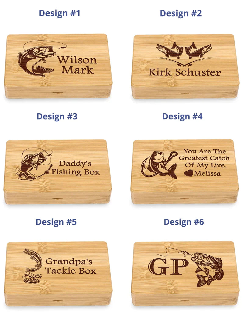 custom in deck fish box Personalized Fishing Tackle Box - Custom Engraved Gift