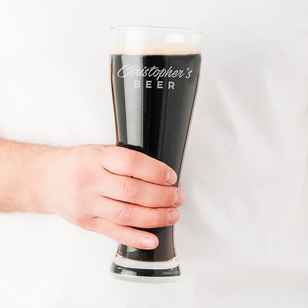 Personalized Pilsner Beer Glass 