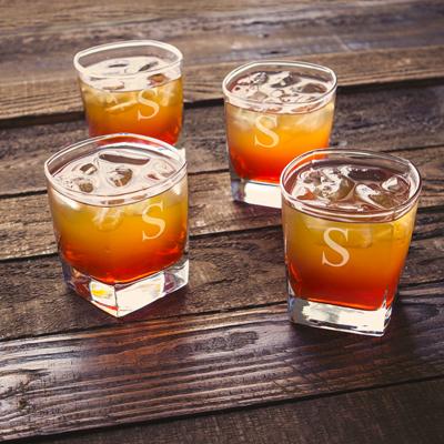 Monogrammed Whiskey Glasses - Set of 2 – A Gift Personalized